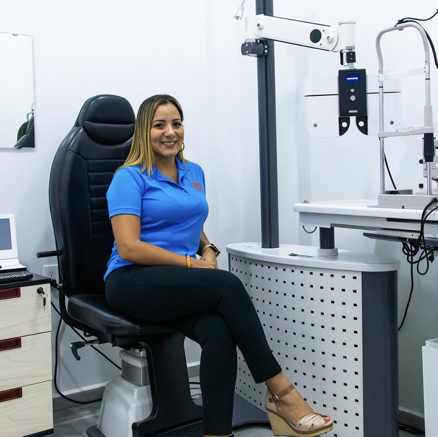 KLY team member in the exam room